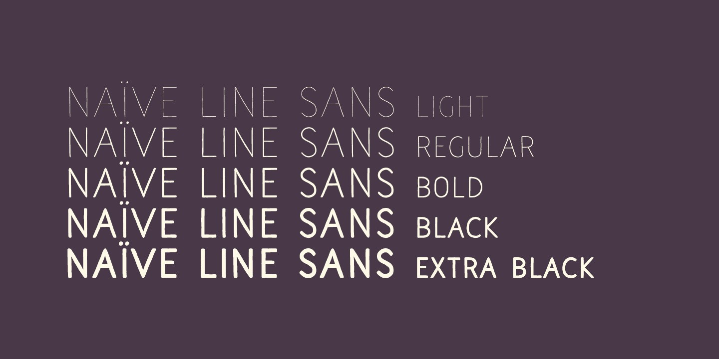 Czcionka Naive Line Sans