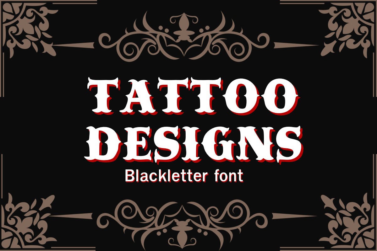 Czcionka Tattoo Designs