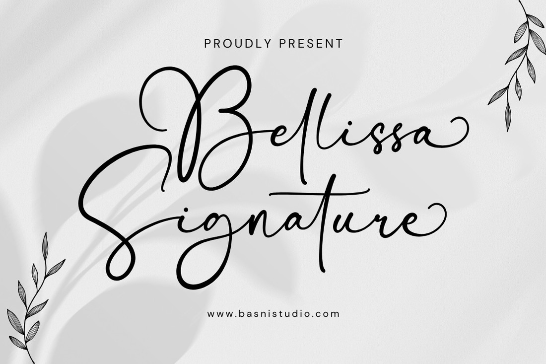 Czcionka Bellissa Signature