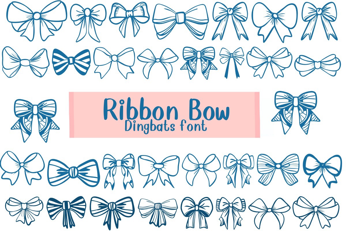 Czcionka Ribbon Bow