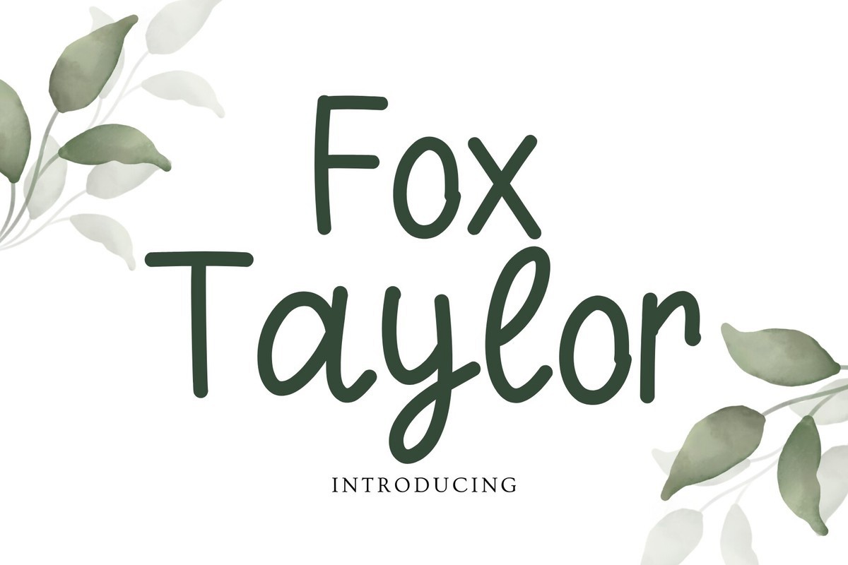 Czcionka Fox Taylor