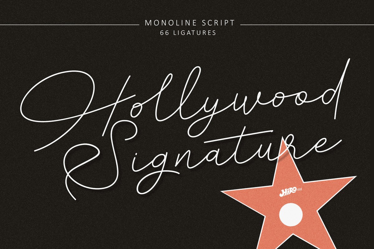 Czcionka Hollywood Signature