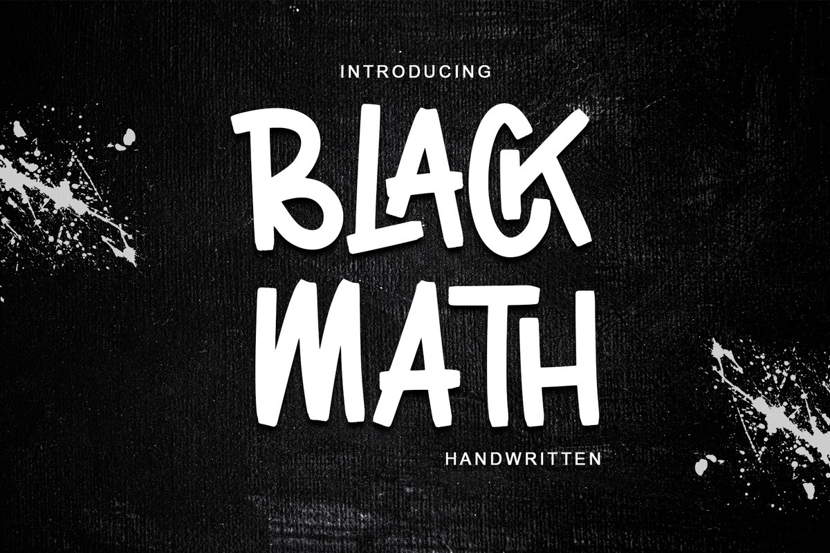 Czcionka Black Math