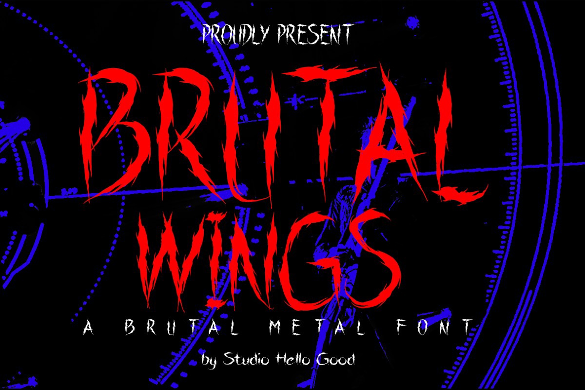 Czcionka Brutal Wings