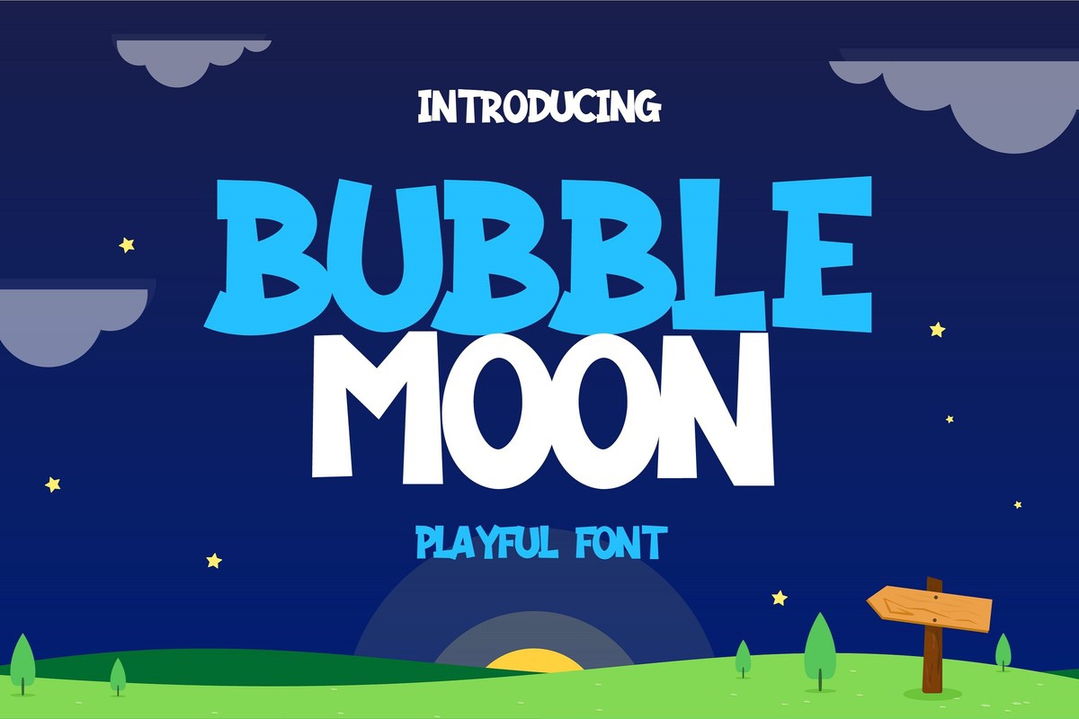 Czcionka Bubble Moon