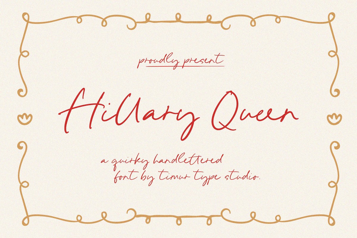 Czcionka Hillary Queen 