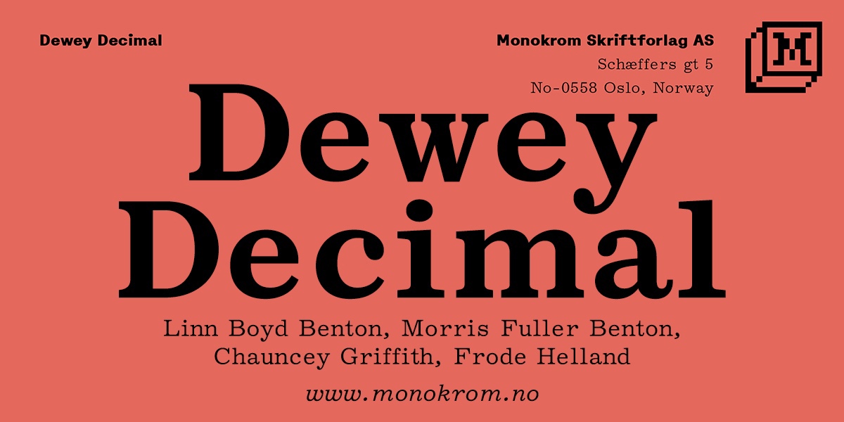 Czcionka Dewey Decimal