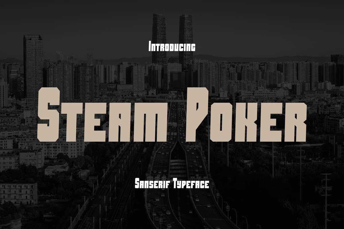 Czcionka Steam Poker