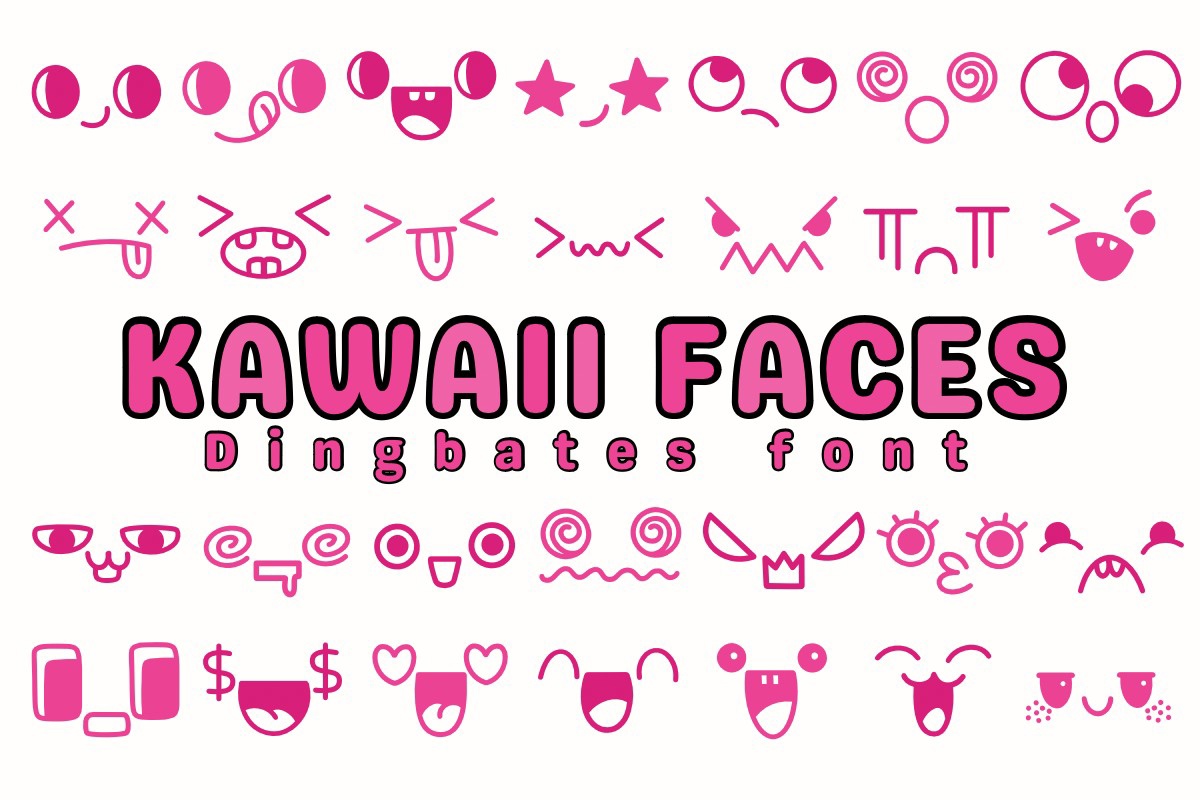 Czcionka Kawaii Faces