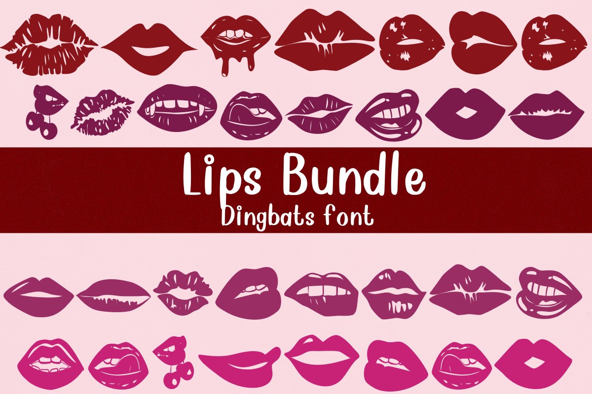 Czcionka Lips Bundle