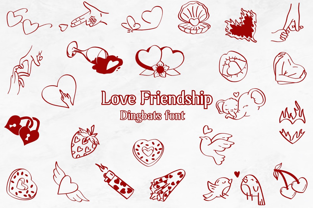 Czcionka Love Friendship