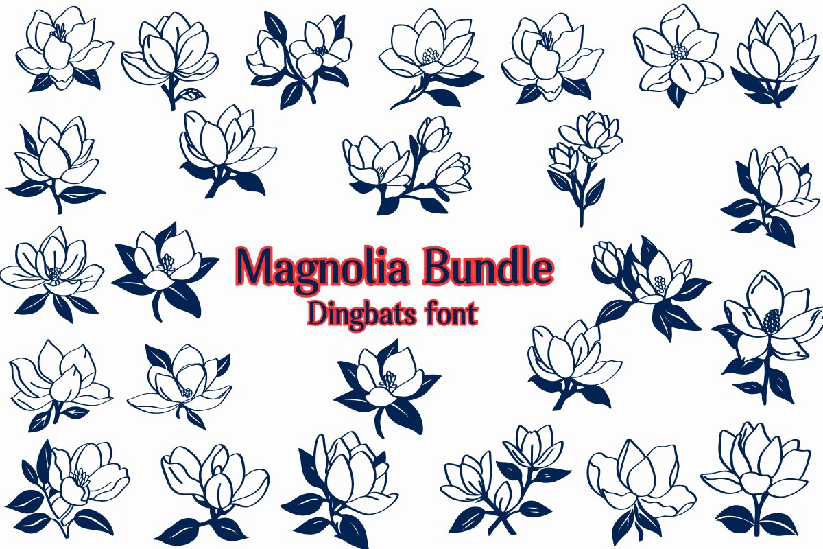 Czcionka Magnolia Bundle