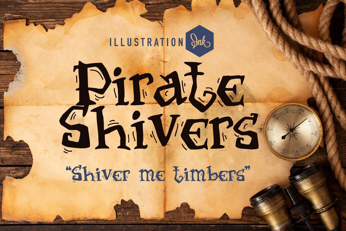 Czcionka LDJ Pirate Shivers