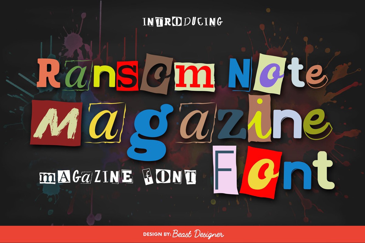 Czcionka Ransom Note Magazine