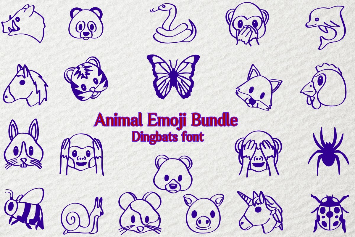 Czcionka Animal Emoji Bundle