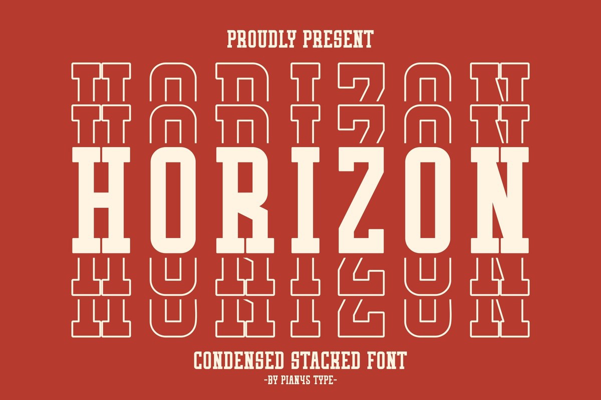 Czcionka Horizon Stacked