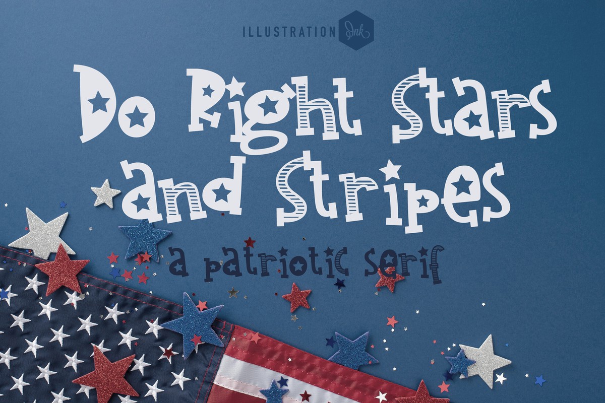 Czcionka PN Do Right Stars and Stripes