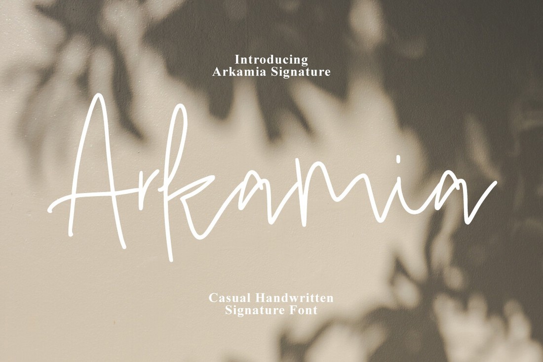 Czcionka Arkamia Signature