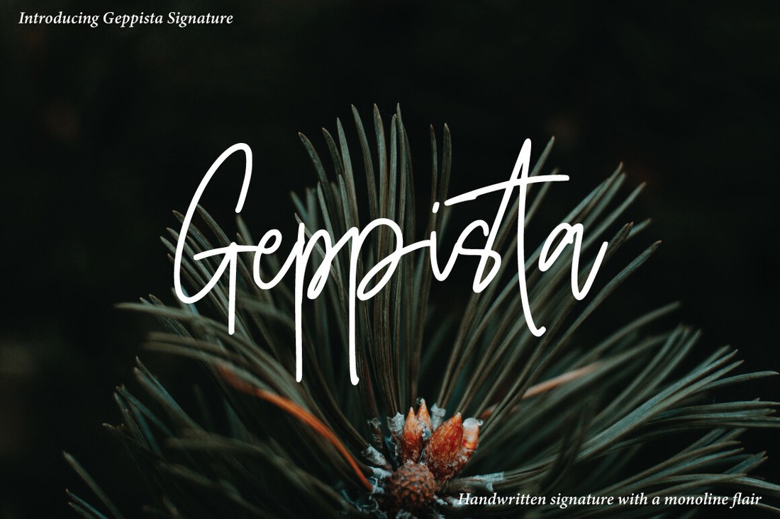 Czcionka Geppista Signature