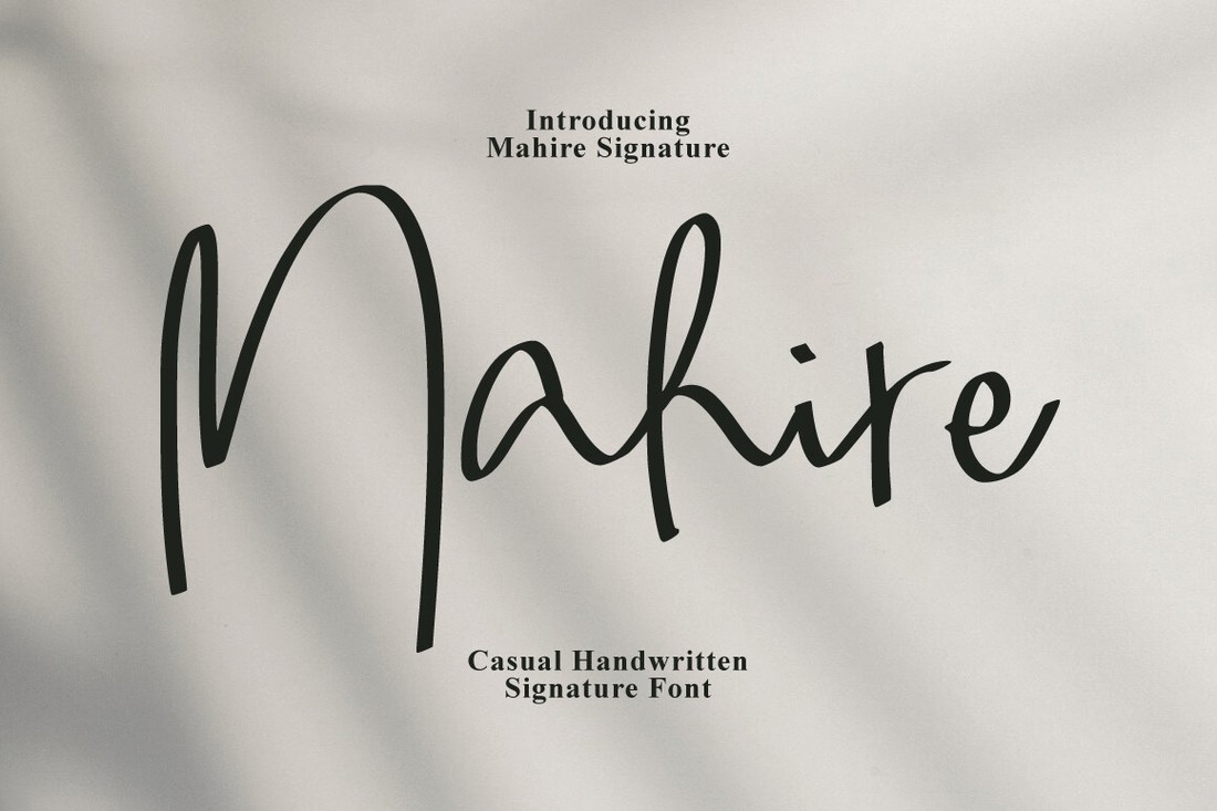 Czcionka Mahire Signature