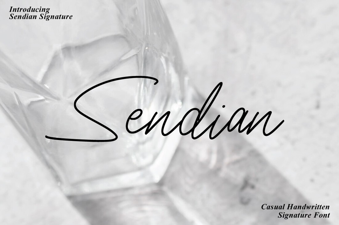 Czcionka Sendian Signature