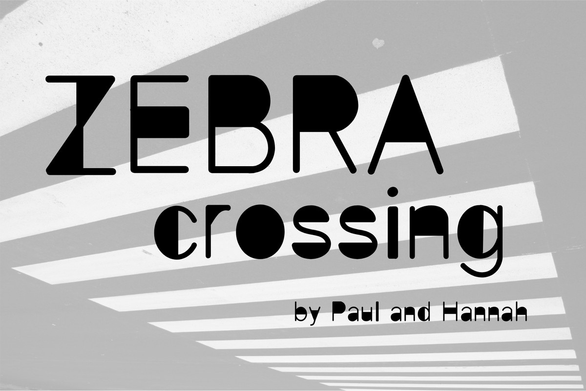 Czcionka Zebra Crossing
