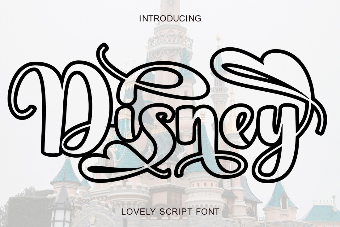 Czcionka Disney Outline